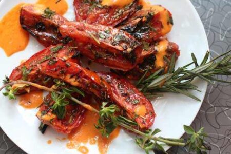 Tuscan-Flavored Roast Tomatoes Recipe Image
